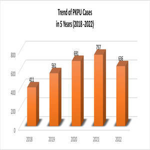 Trend of PKPU Cases  in 5 Years (2018 -2022)